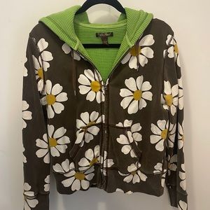 Lucky Brand Daisy zip up hoodie